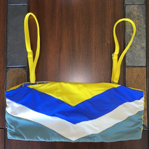 Maaji Colorblock Stripe Bandeau Tube Bikini Top - Picture 9 of 14